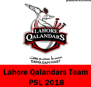 Lahore Qalandars Squad PSL 2018