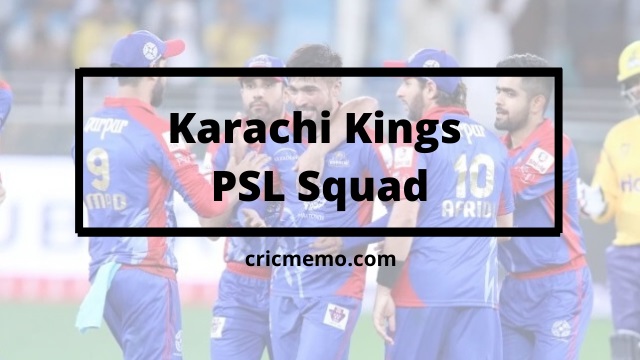 Karachi Kings Team Players 2023 PSL