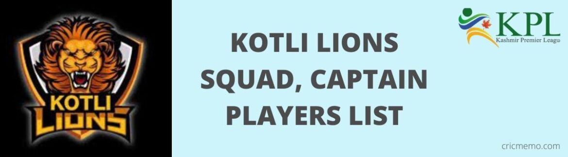 Kotli Lions Squad KPL
