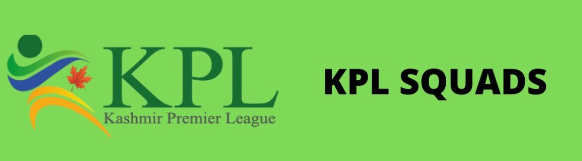 Kashmir Premier League Squads 2022